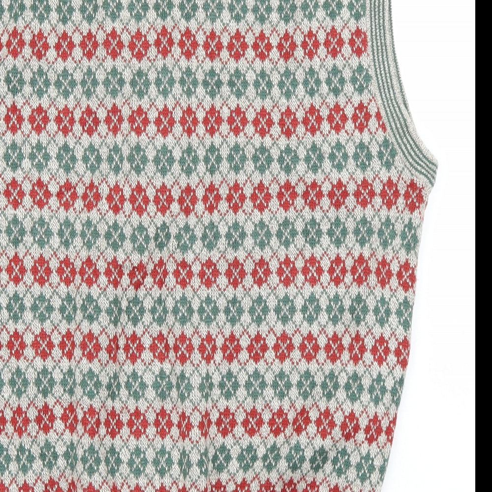 Greenwoods Mens Green Argyle/Diamond  Pullover Jumper Size L