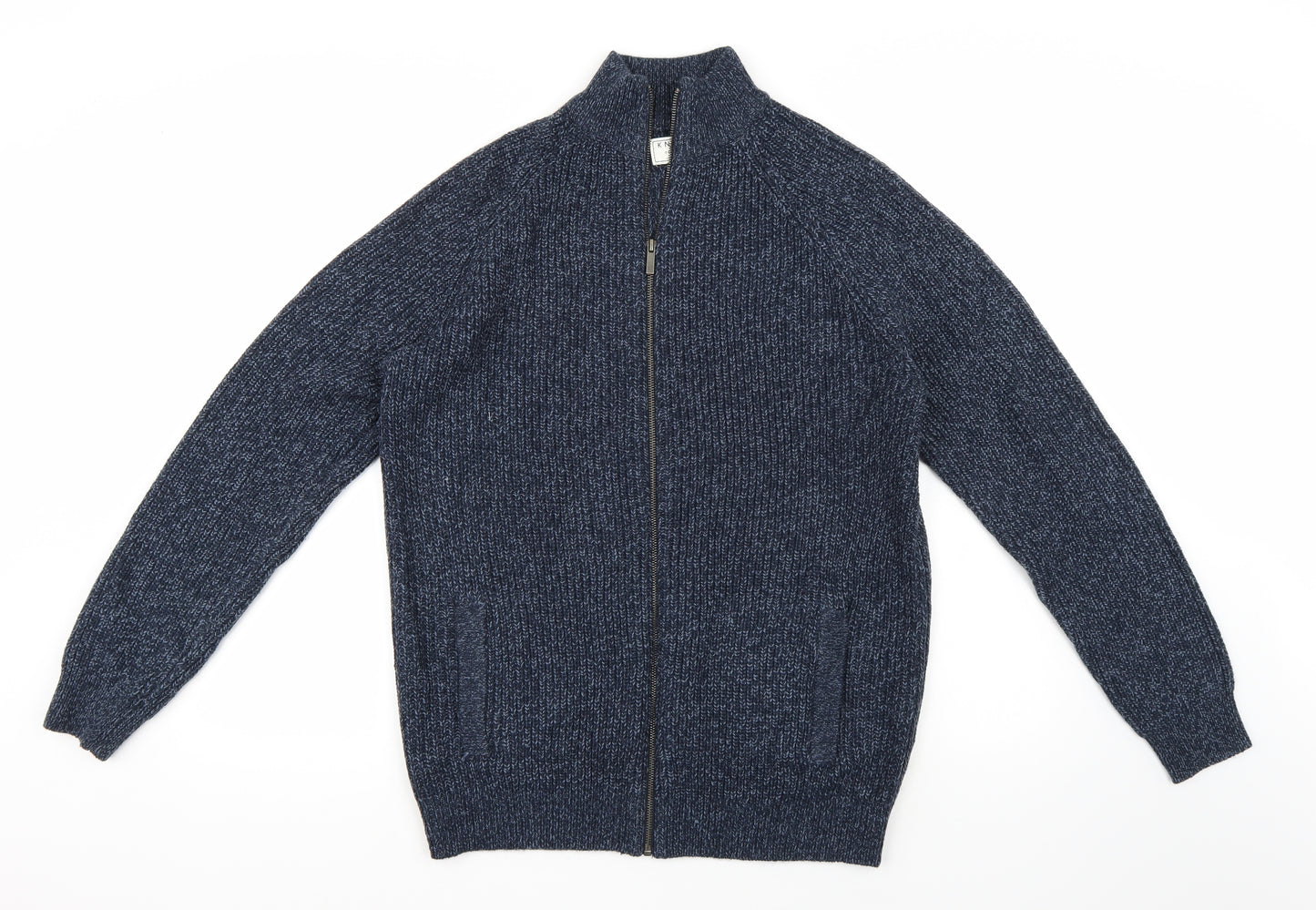 F&F Mens Blue   Cardigan Jumper Size L