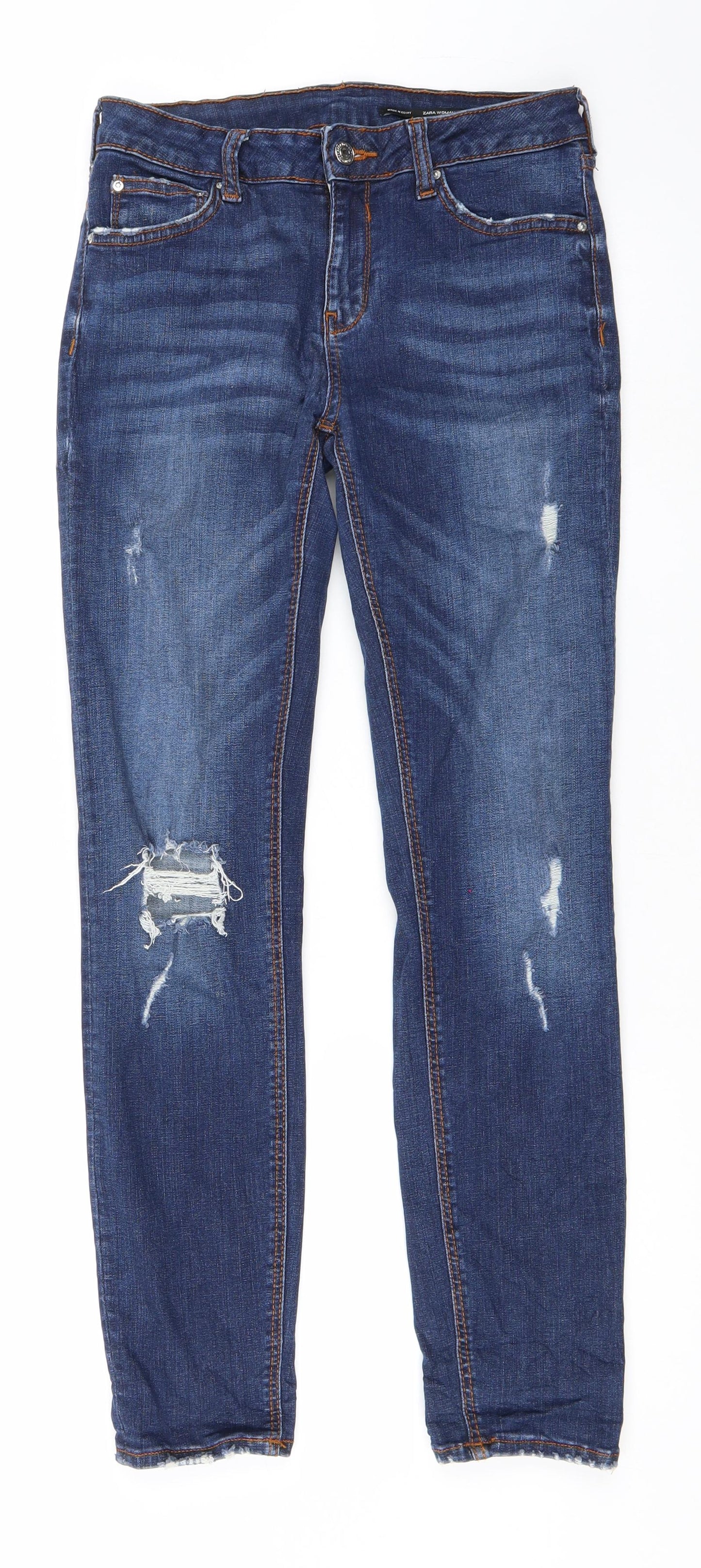 Zara Womens Blue   Skinny Jeans Size 10 L28 in