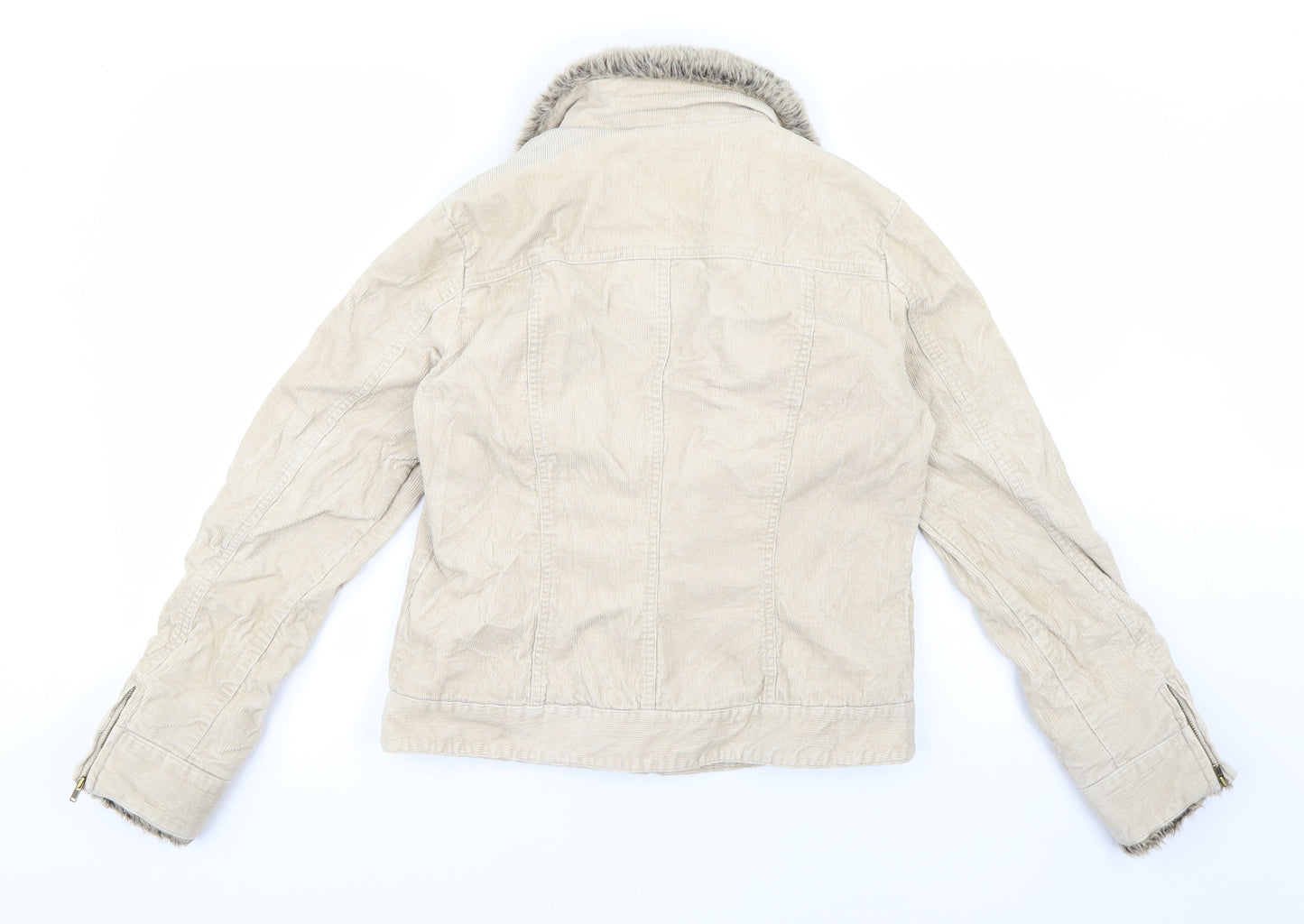 Principles Womens Beige  Corduroy Jacket Coat Size 12
