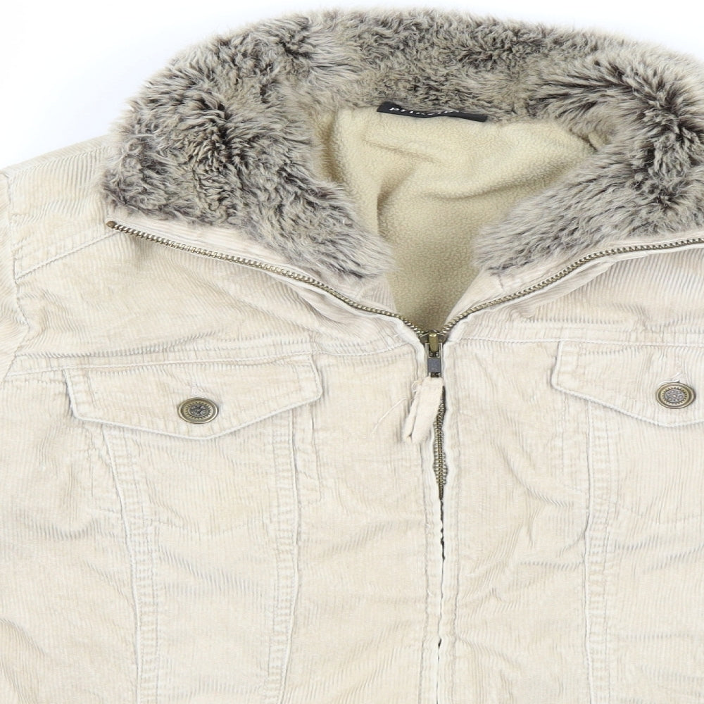 Principles Womens Beige  Corduroy Jacket Coat Size 12