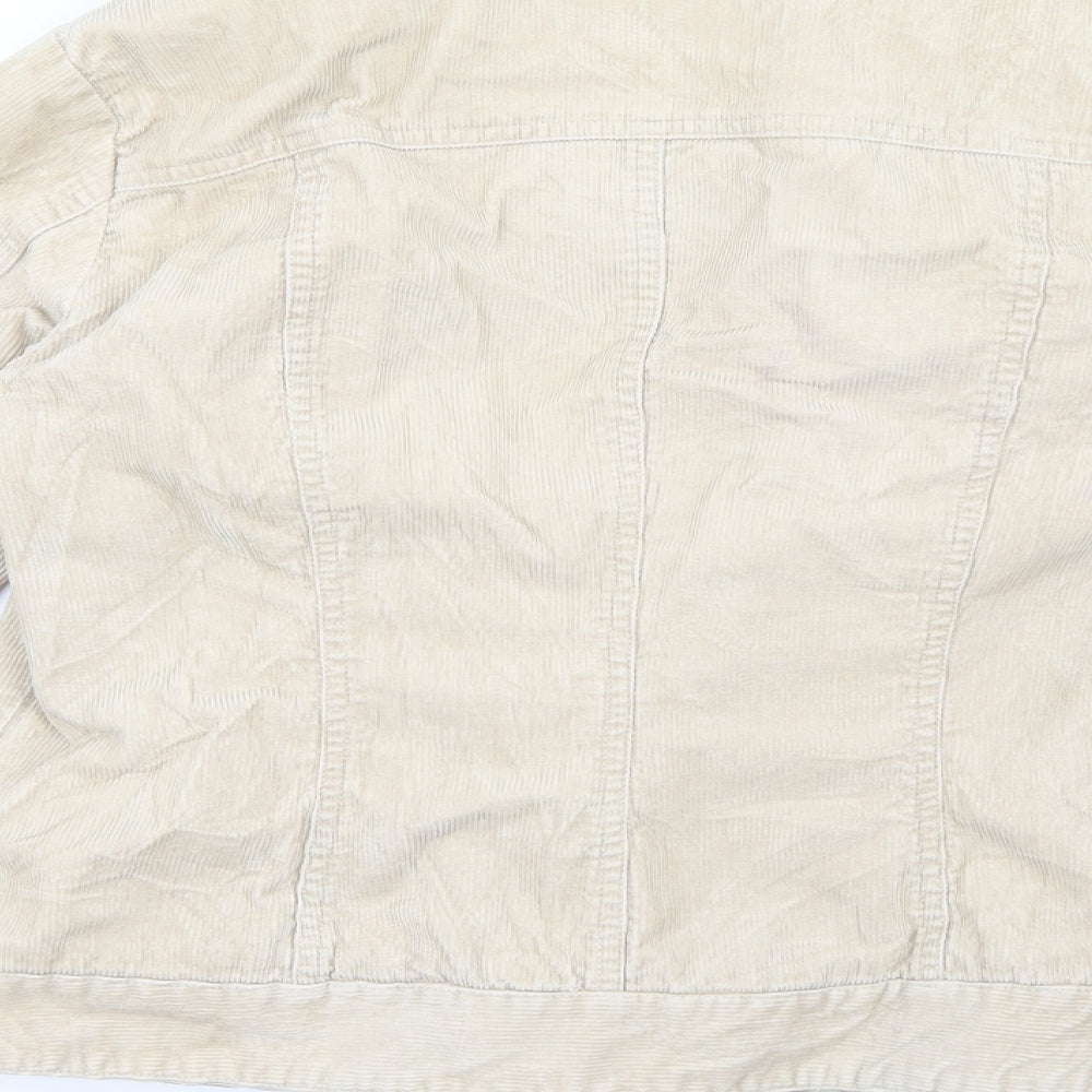 Principles Womens Beige  Corduroy Jacket Coat Size 12
