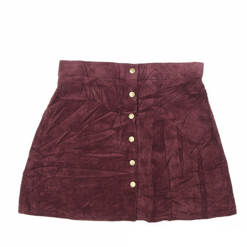 Nancy's Boutique Womens Purple  Corduroy A-Line Skirt