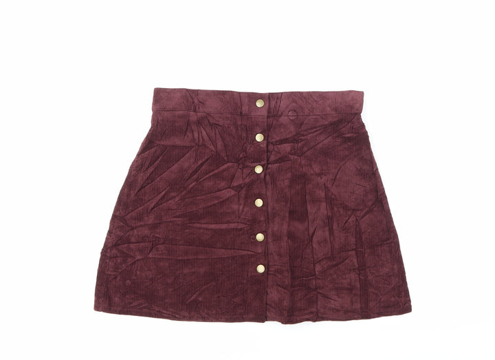 Nancy's Boutique Womens Purple Corduroy A-Line Skirt