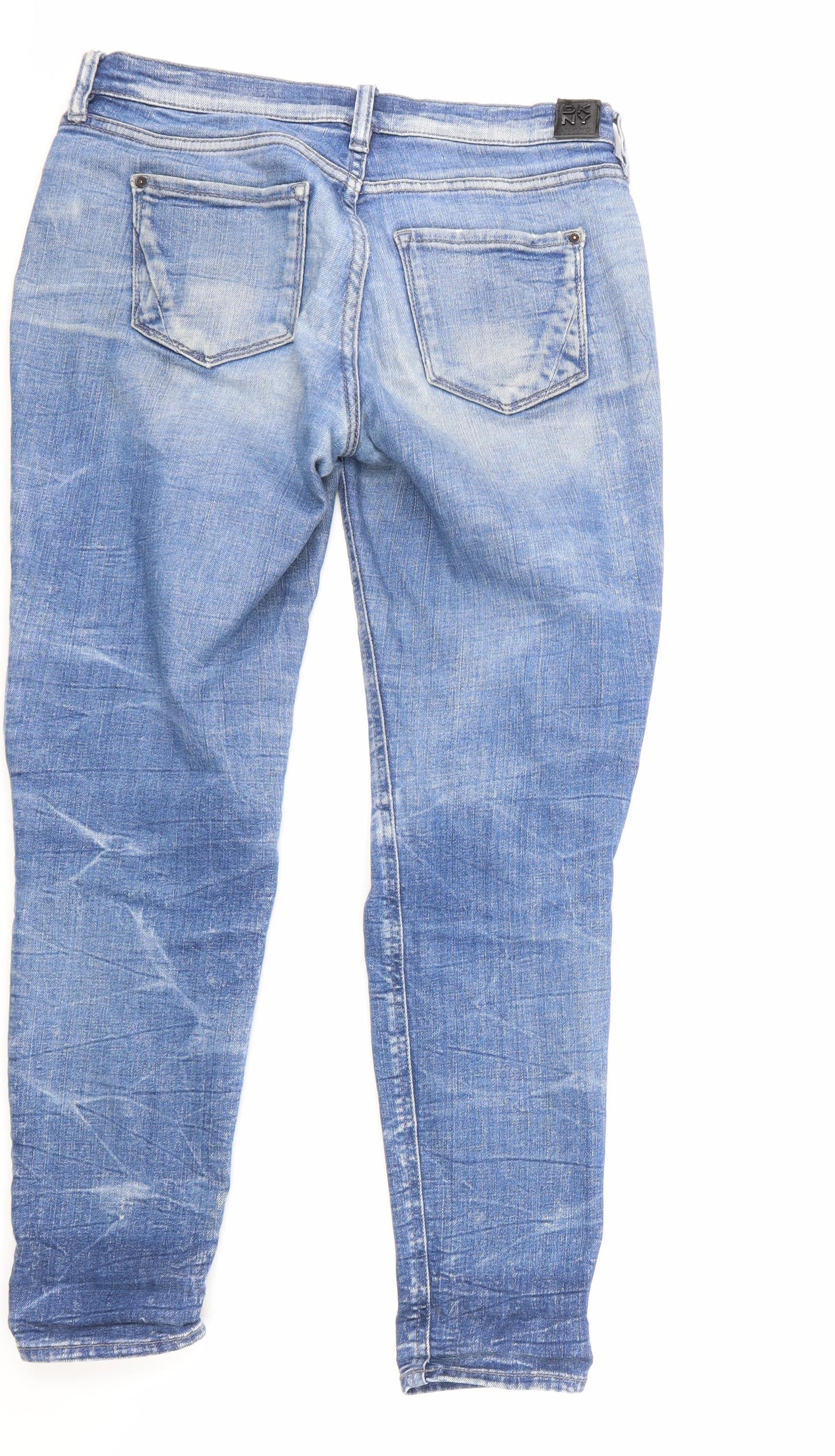 DKNY Womens Blue  Crochet Straight Jeans  L26 in