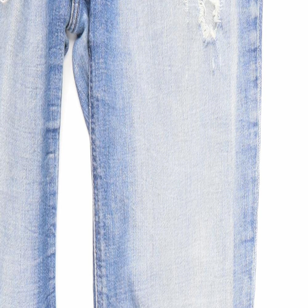 DKNY Womens Blue  Crochet Straight Jeans  L26 in