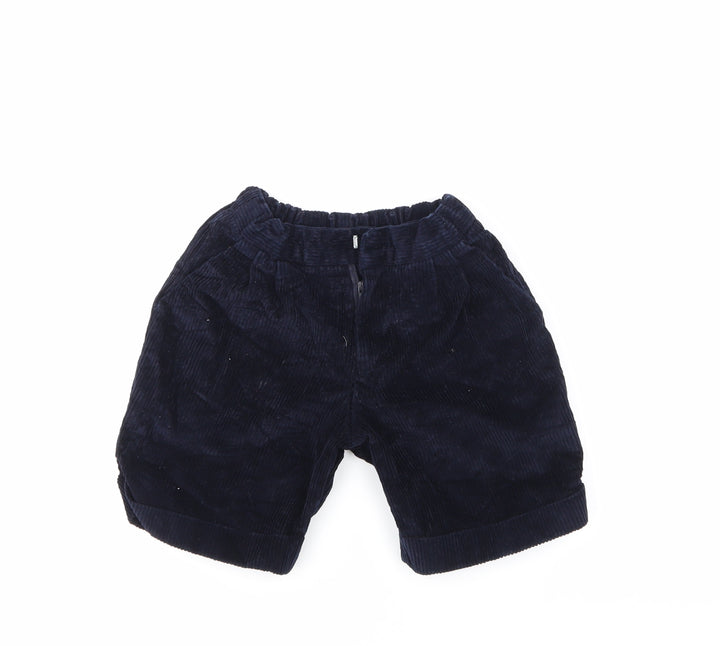 Preworn Womens Blue Corduroy Hot Pants Shorts