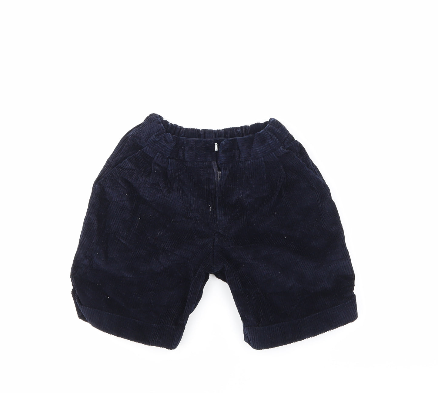 Preworn Womens Blue  Corduroy Hot Pants Shorts