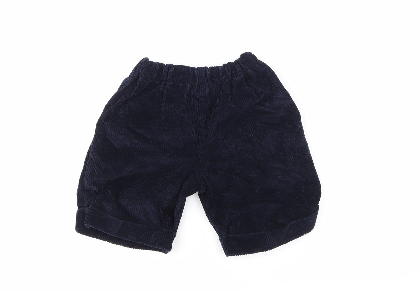 Preworn Womens Blue  Corduroy Hot Pants Shorts