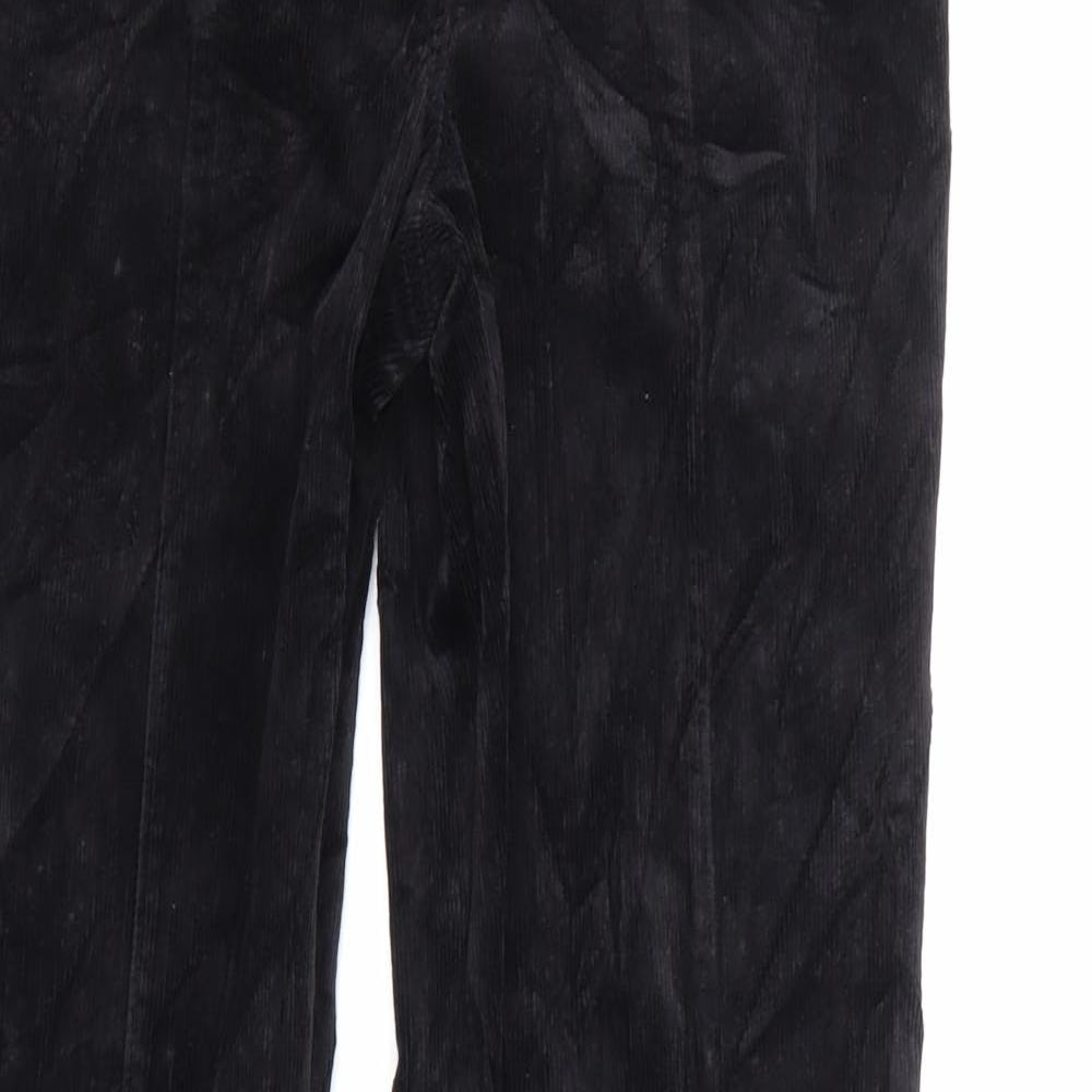 Dorothy Perkins Womens Black  Corduroy Bootcut Jeans Size 12 L31 in