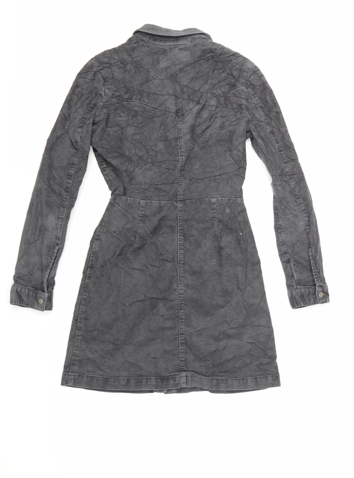 ASOS Womens Grey  Corduroy Shirt Dress  Size 6