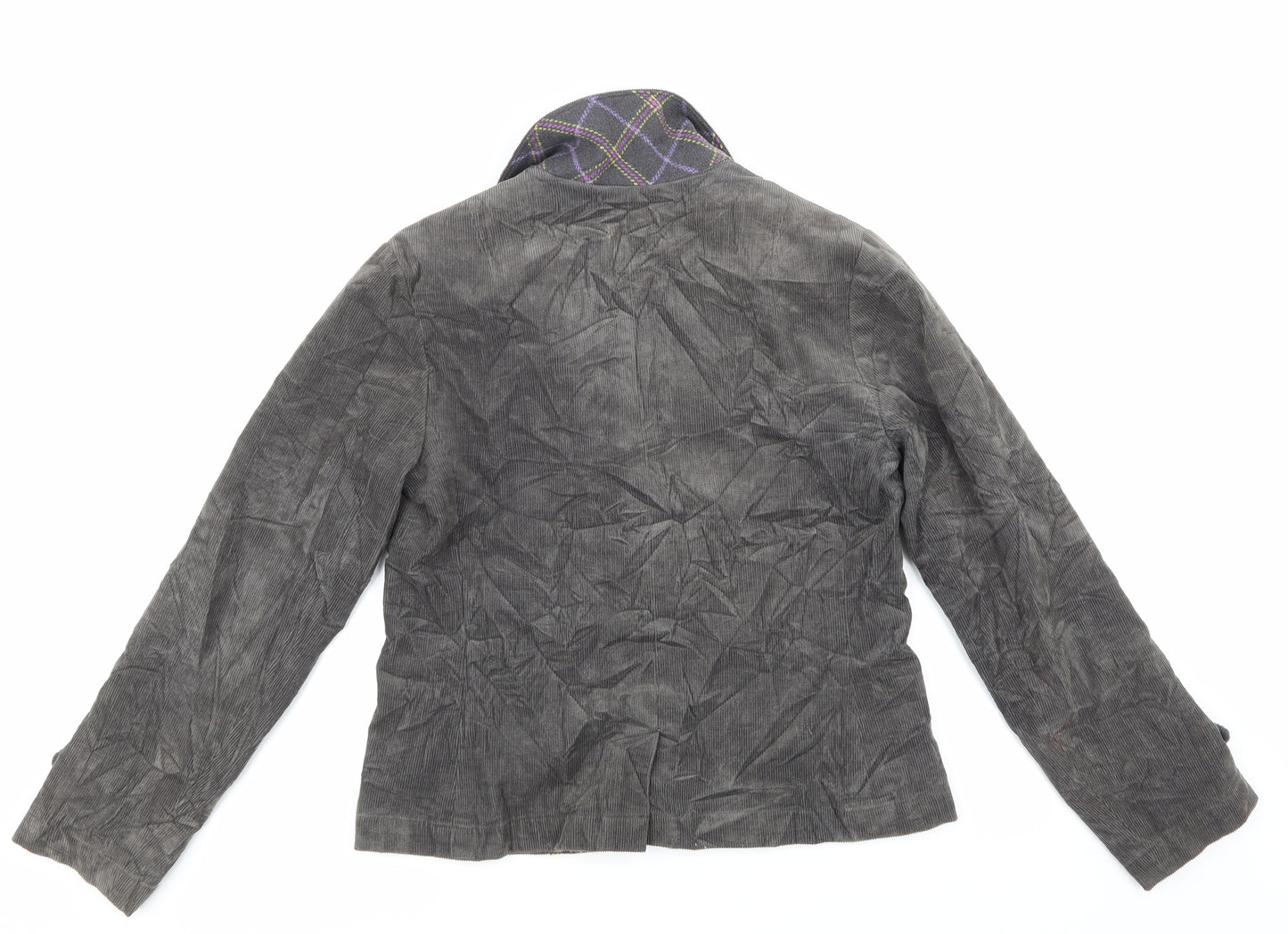 Joules Womens Grey  Corduroy Jacket Blazer Size 12