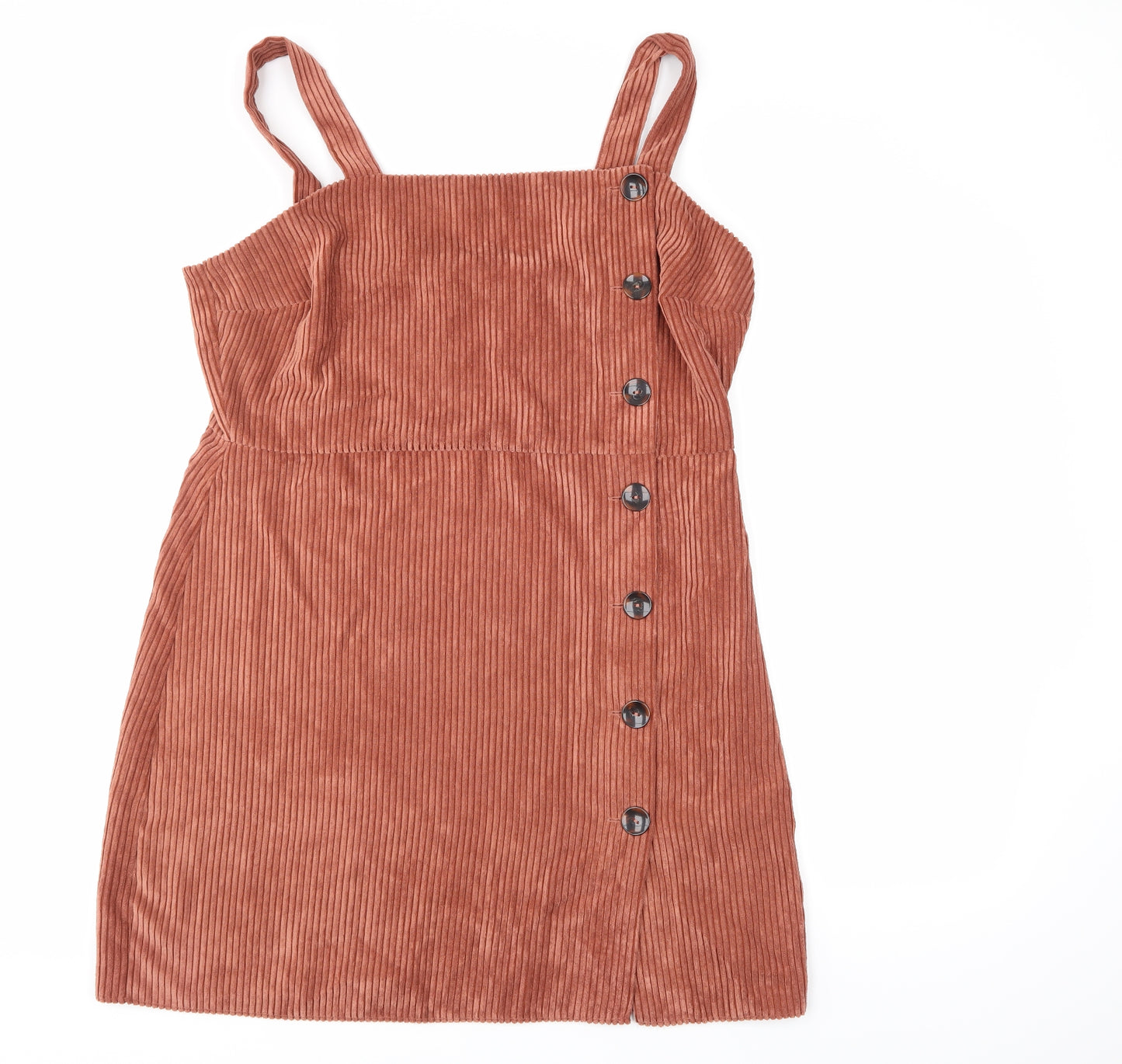 George Womens Brown  Corduroy Pinafore/Dungaree Dress  Size 16