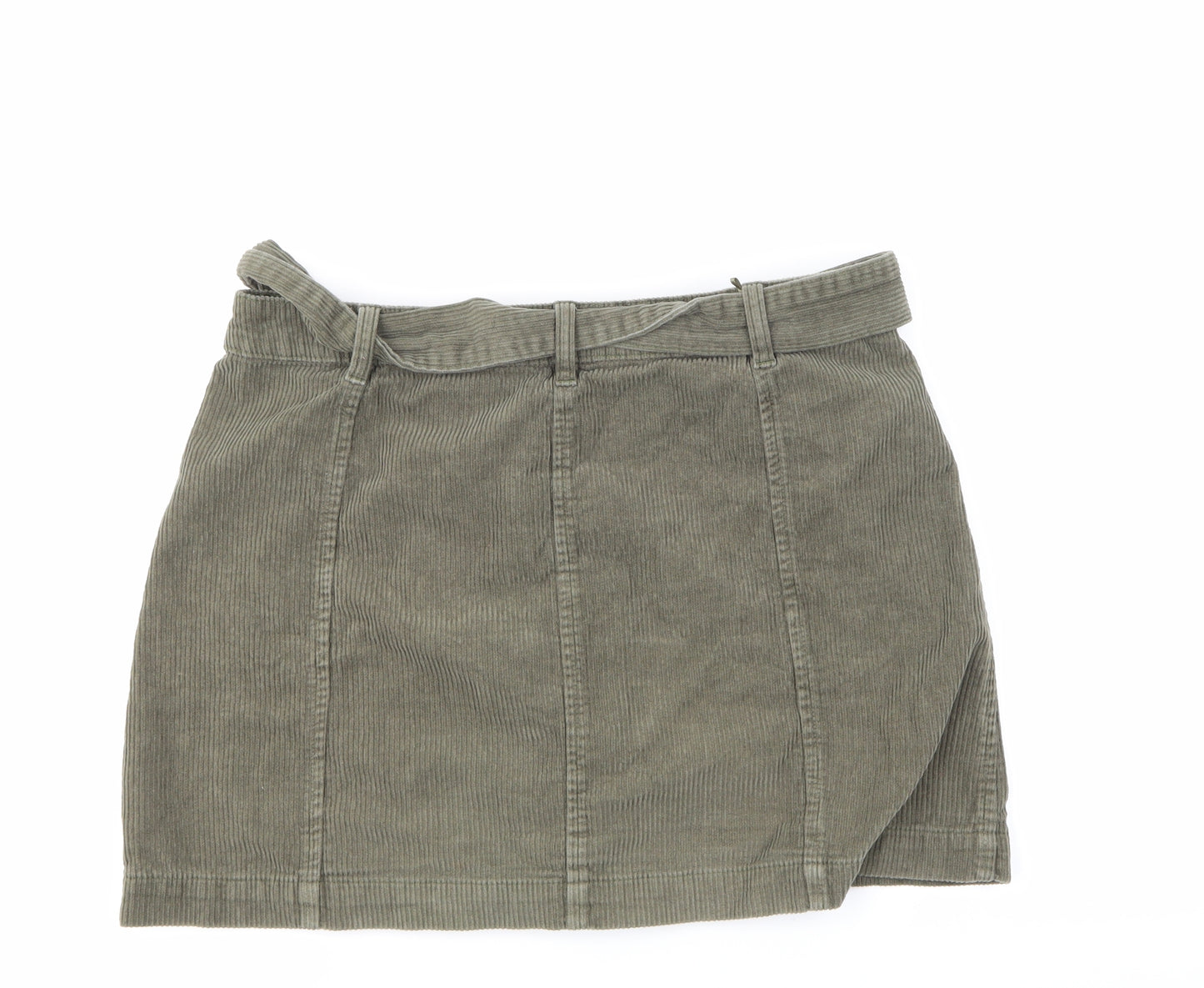 George Womens Green  Corduroy Skater Skirt Size 12