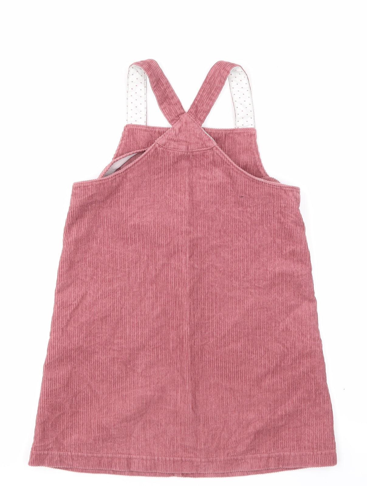 M&S Girls Pink  Corduroy Pinafore/Dungaree Dress  Size 6-7 Years