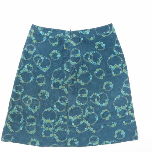Mistral Womens Multicoloured Floral Corduroy A-Line Skirt Size 12