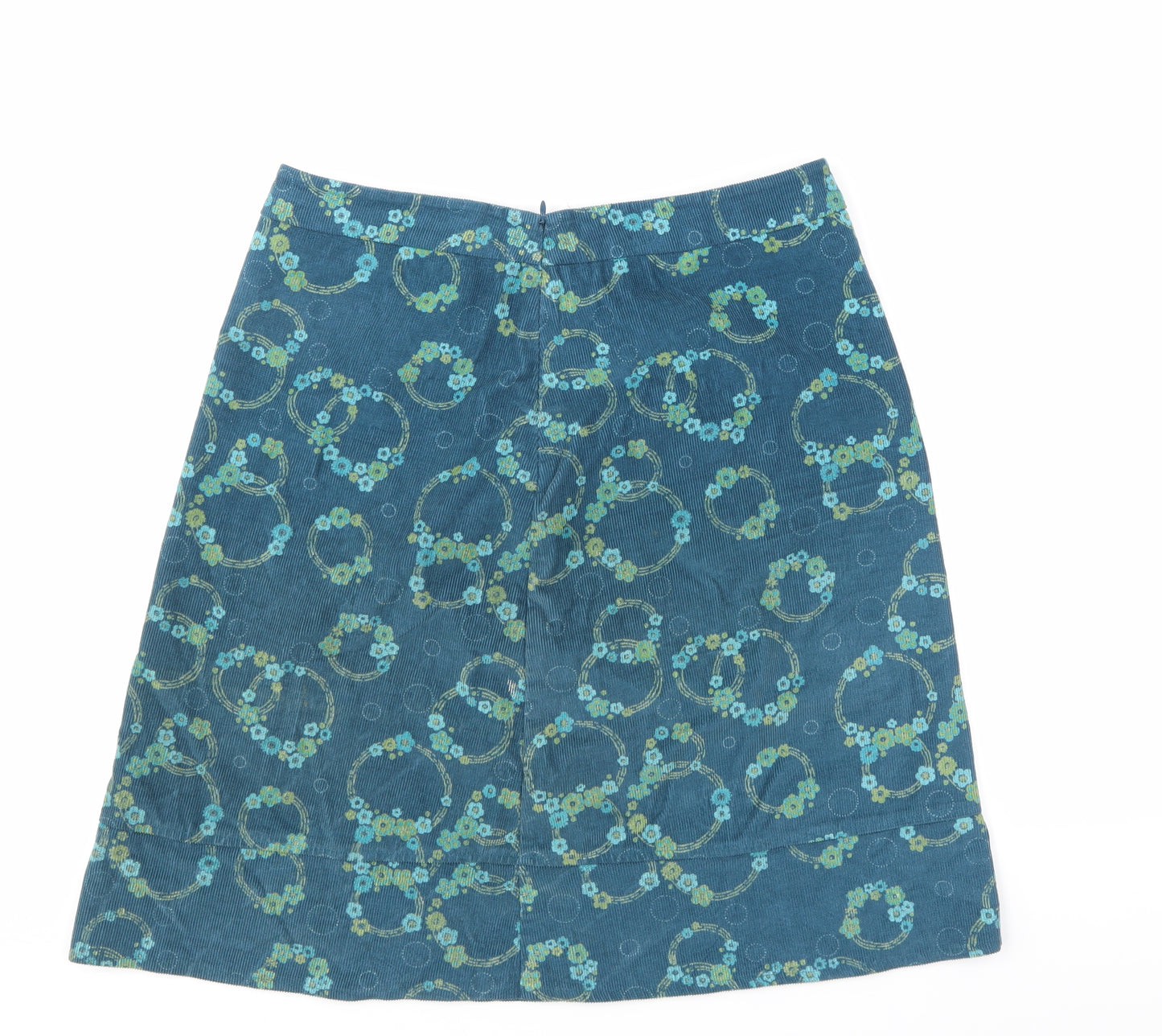 Mistral Womens Multicoloured Floral Corduroy A-Line Skirt Size 12
