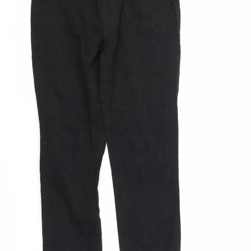 Alia Womens Black Paisley  Straight Jeans Size S L29 in