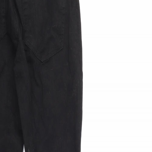Alia Womens Black Paisley  Straight Jeans Size S L29 in