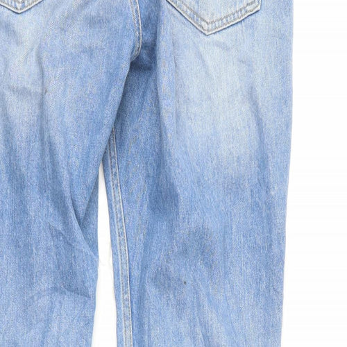 & Denim Womens Blue  Denim Boyfriend Jeans Size 16 L28 in