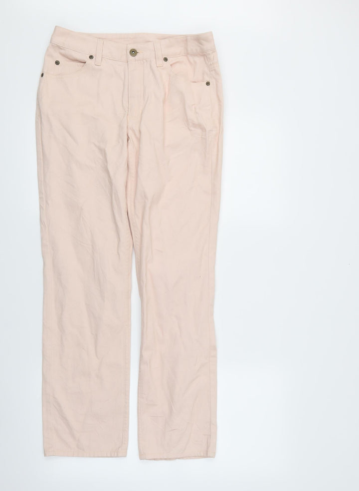 Liz Claiborne Womens Pink  Denim Straight Jeans Size 6 L27 in