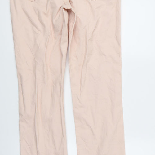 Liz Claiborne Womens Pink  Denim Straight Jeans Size 6 L27 in