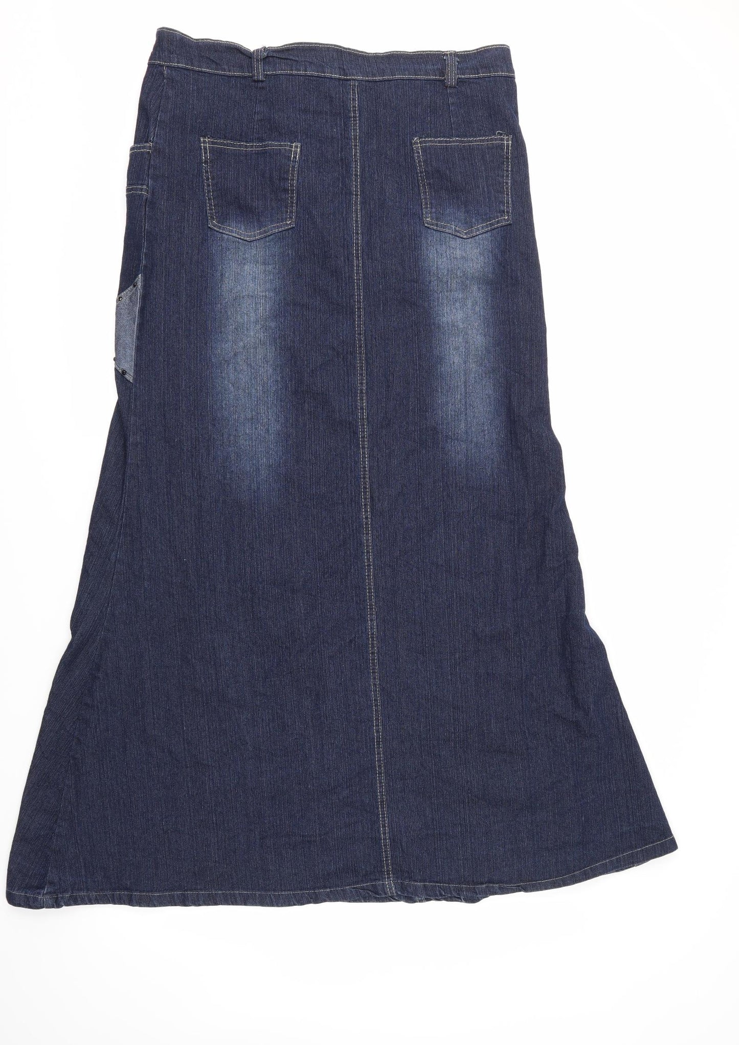 Ramole Womens Blue  Denim Maxi Skirt Size 34