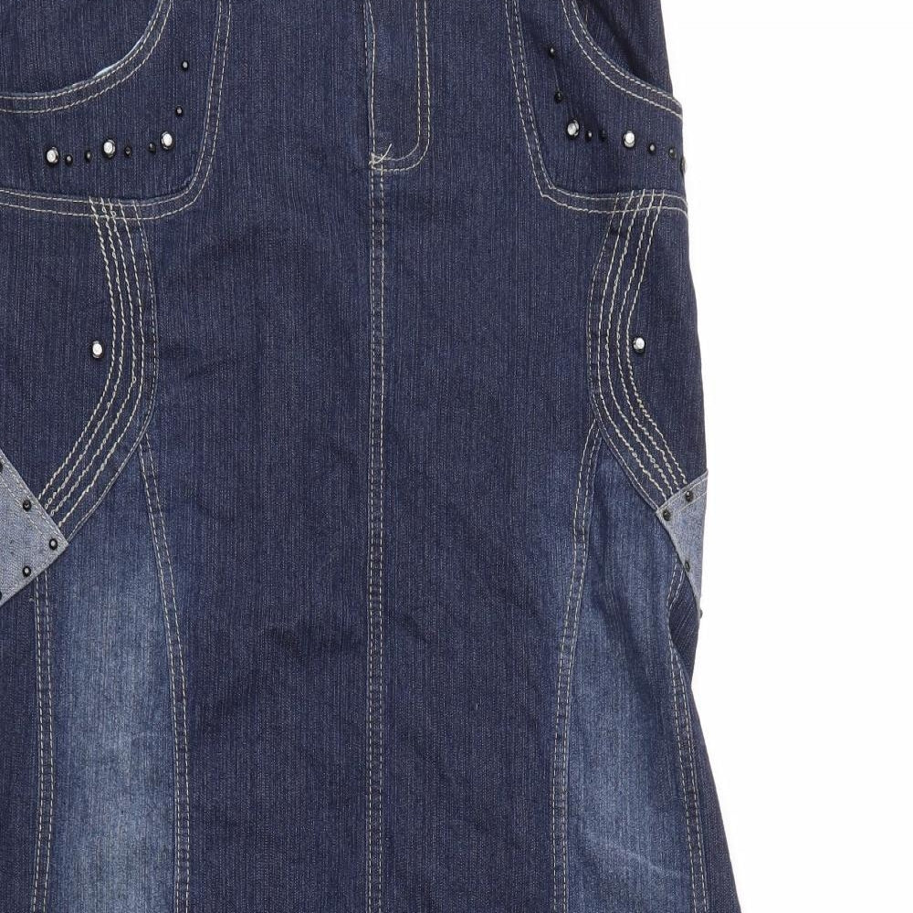 Ramole Womens Blue  Denim Maxi Skirt Size 34