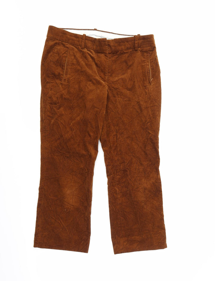 Preworn Womens Brown Corduroy Cropped Jeans Size 32 L23 in
