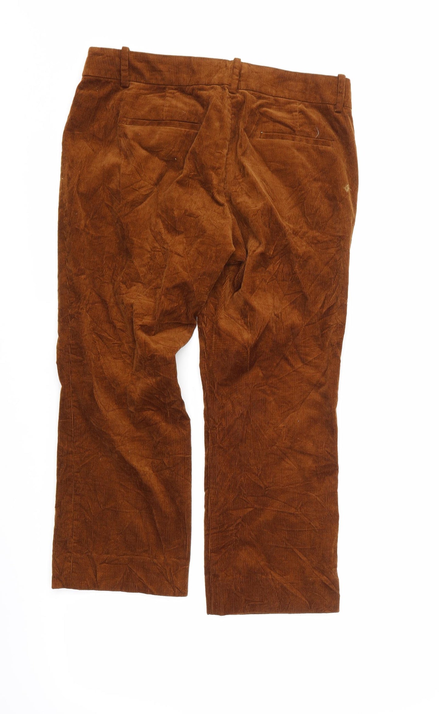 Preworn Womens Brown  Corduroy Cropped Jeans Size 32 L23 in