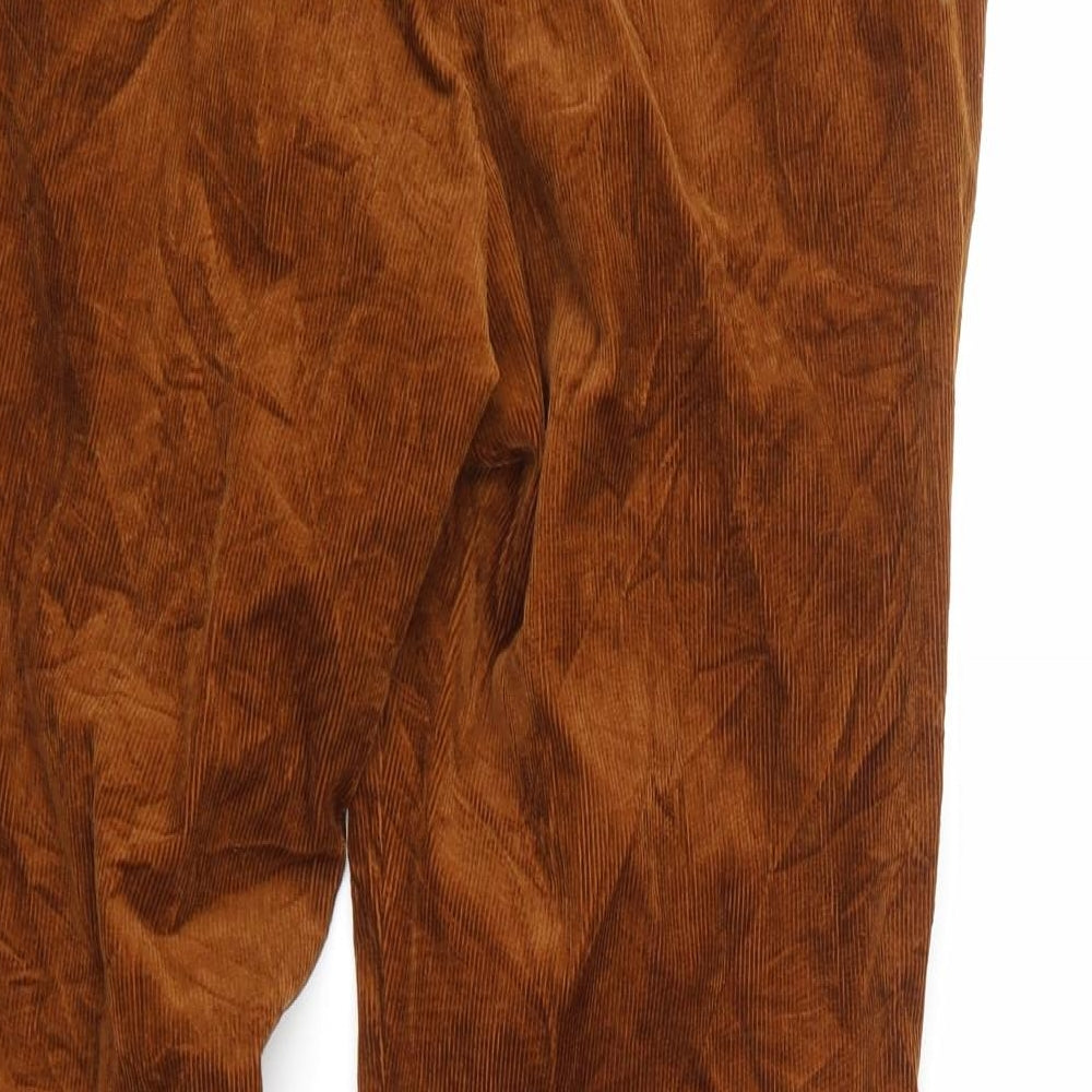 Preworn Womens Brown  Corduroy Cropped Jeans Size 32 L23 in