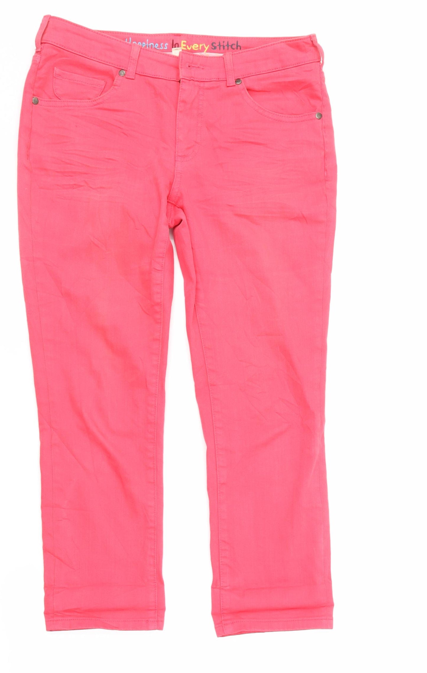 Preworn Womens Pink   Straight Jeans Size 10 L24 in