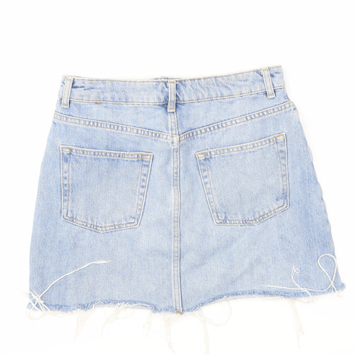 Top Shop Womens Blue  Denim A-Line Skirt Size 10