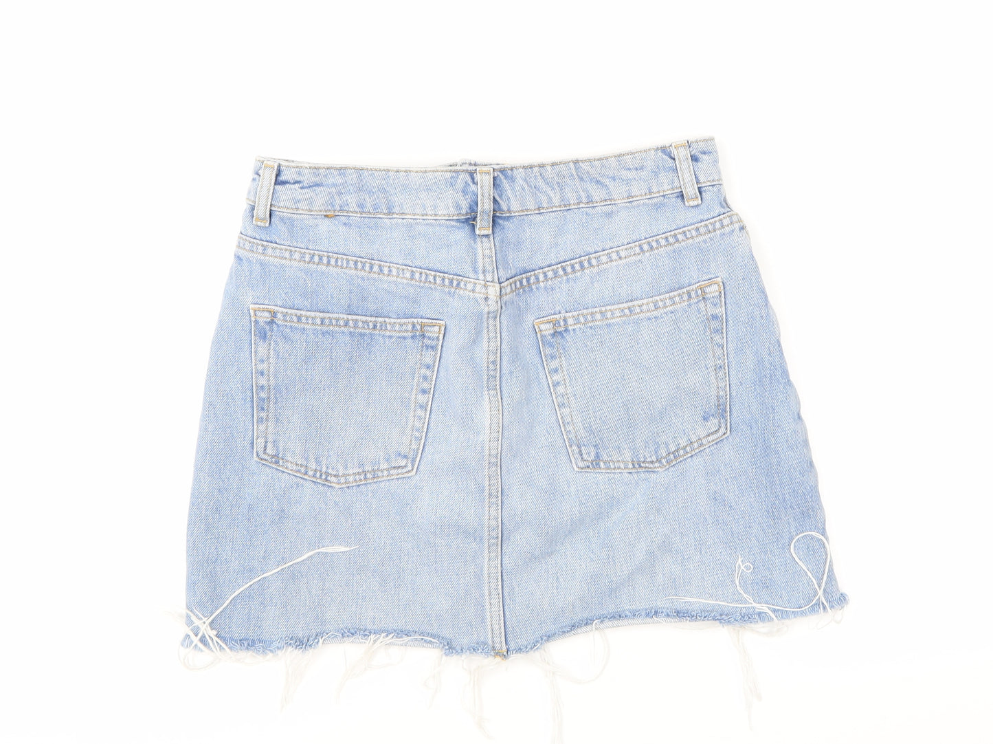 Top Shop Womens Blue  Denim A-Line Skirt Size 10