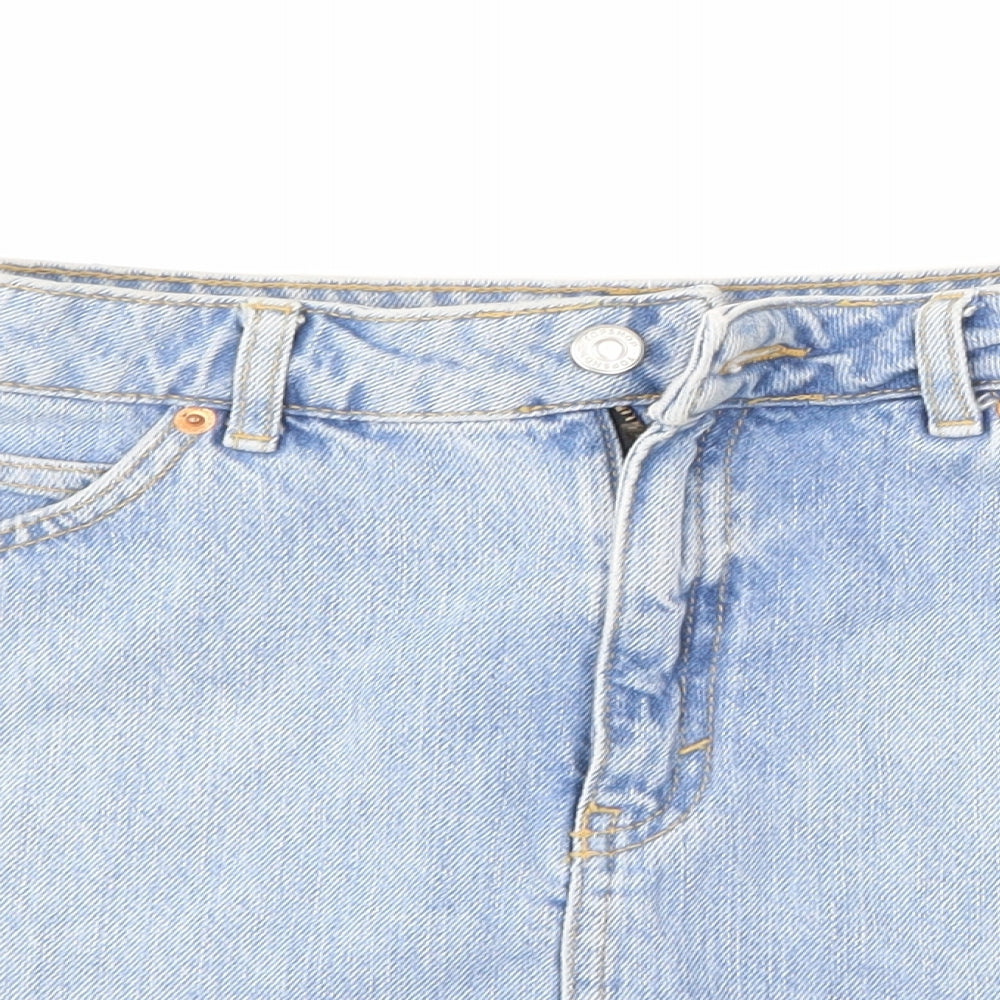 Top Shop Womens Blue  Denim A-Line Skirt Size 10