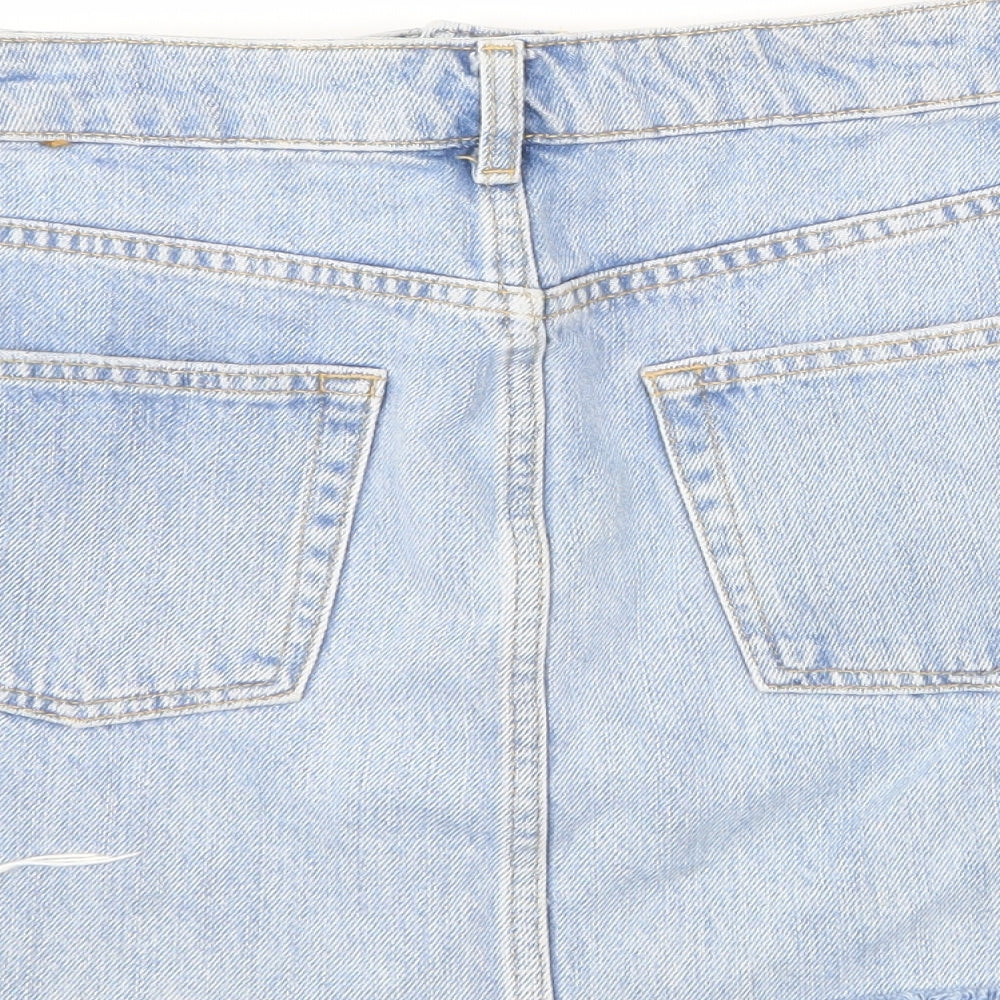 Top Shop Womens Blue  Denim A-Line Skirt Size 10