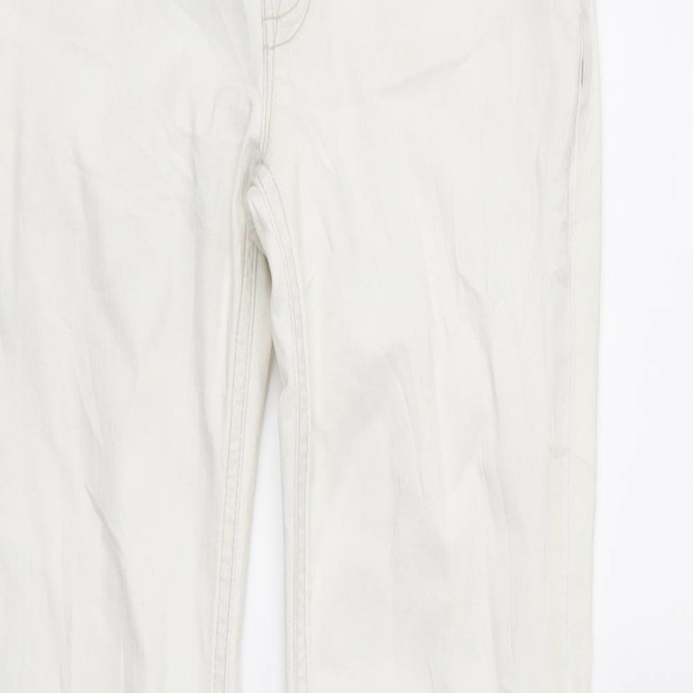 Limited Collection Womens White  Denim Straight Jeans Size 10 L28 in