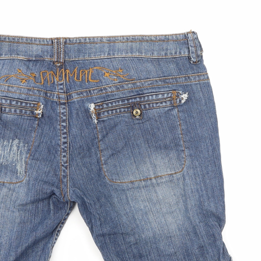 Animal Womens Blue  Denim Boyfriend Shorts