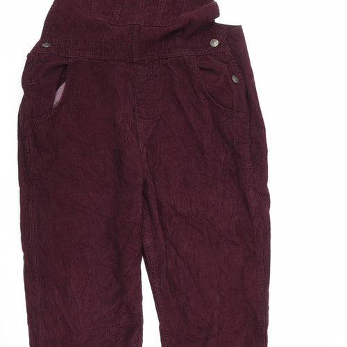 Fat Face Womens Purple  Corduroy Dungarees Trousers Size 14 L27 in