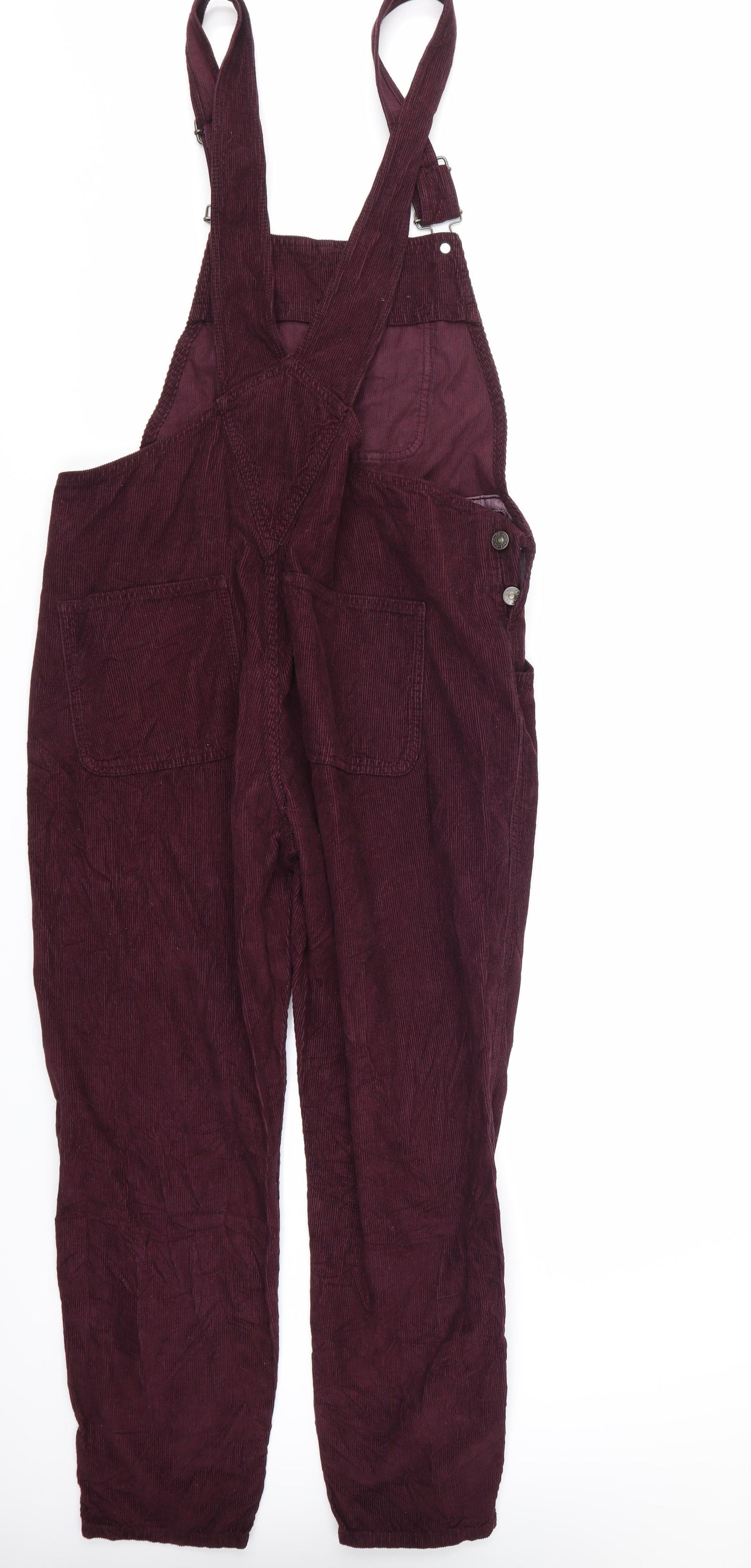 Fat Face Womens Purple  Corduroy Dungarees Trousers Size 14 L27 in