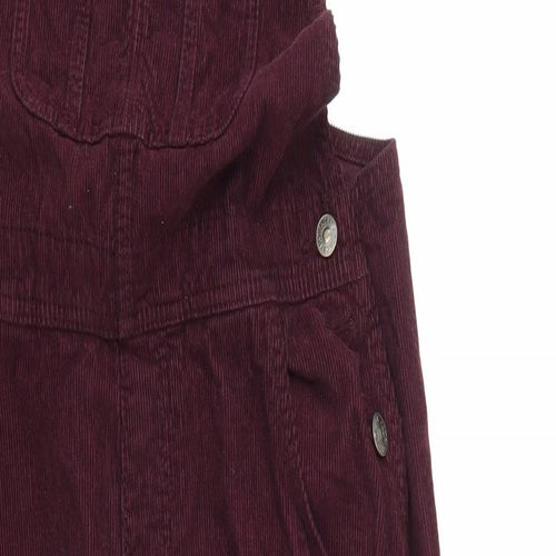 Fat Face Womens Purple  Corduroy Dungarees Trousers Size 14 L27 in