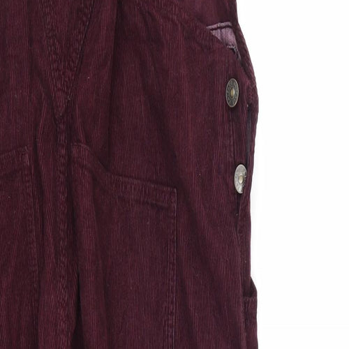 Fat Face Womens Purple  Corduroy Dungarees Trousers Size 14 L27 in