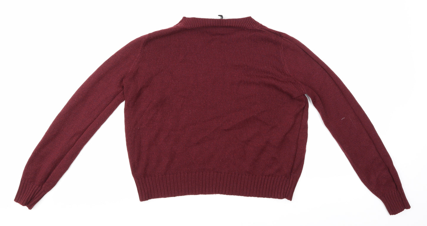 Divided Womens Purple   Pullover Jumper Size S