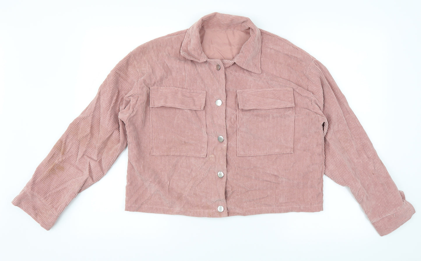 Preworn Womens Pink  Corduroy Jacket Coatigan Size M