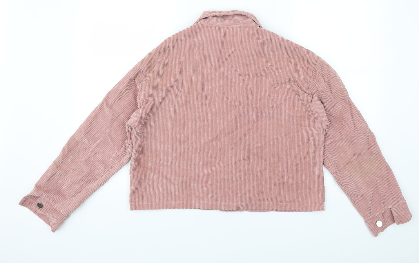 Preworn Womens Pink  Corduroy Jacket Coatigan Size M