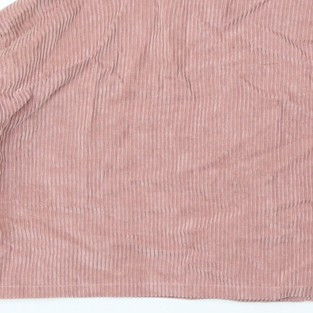 Preworn Womens Pink  Corduroy Jacket Coatigan Size M