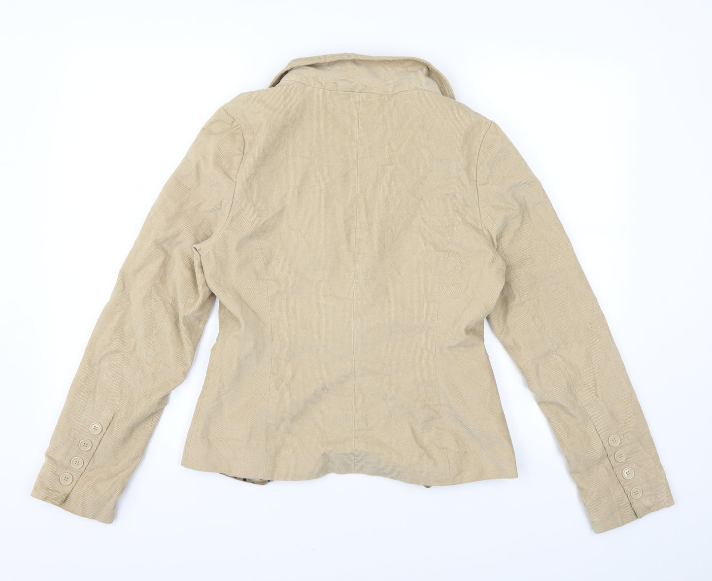 mk Womens Beige  Corduroy Jacket Blazer Size 12