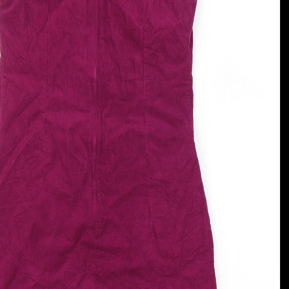 Laura Ashley Womens Purple  Corduroy A-Line  Size 10