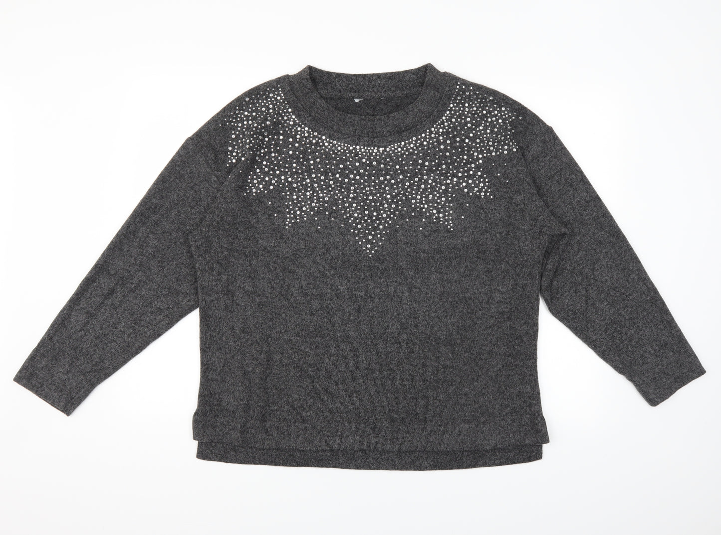 Nutmeg Womens Grey   Pullover Jumper Size 16