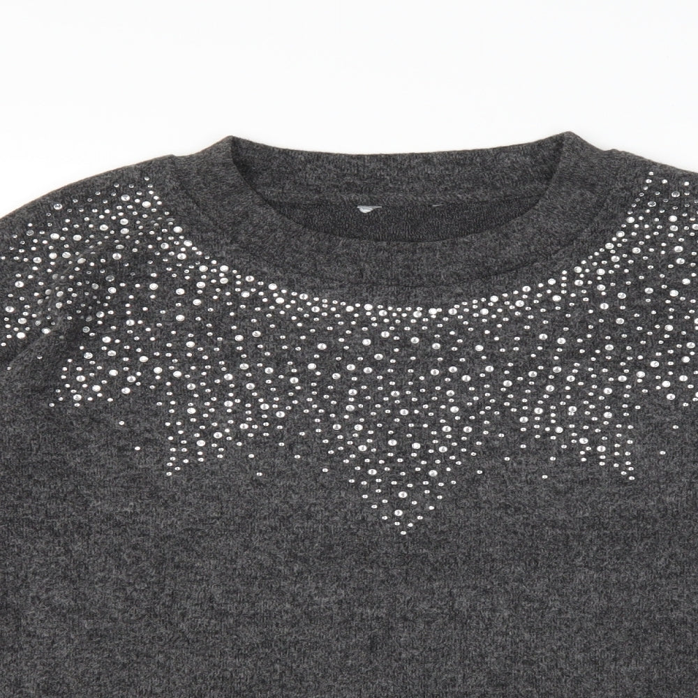 Nutmeg Womens Grey   Pullover Jumper Size 16